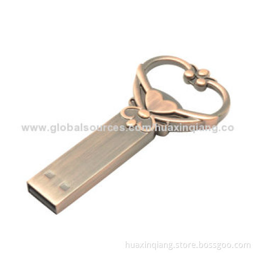 Key-shaped USB Flash Drive, USB2.0/3.0, 5-year Warranty